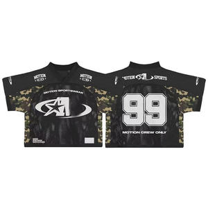 Camisetas de Fútbol Retro Vintage Personalizadas con Logotipo para Equipos, Estilo Cropped, con Estampado de Letras, de Malla, Holgadas, para Hombre - Product Image 1