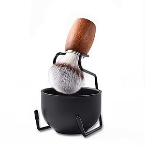 Set de Afeitado para Hombre, 3 Piezas, Incluye Brocha de Afeitar, Tazón para Afeitar y Soporte para Brocha - Product Image 1