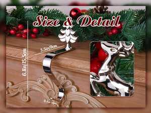 Industrial Style Metal Christmas <b>Stocking</b> <b>Holder</b> Fireplace Mantel Hook Festive Decor feltsocks - Product Image 6