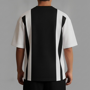 OEM Custom Heavyweight Oversized Men's T-<b>Shirt</b> Crew Neck Custom Logo <b>Half</b> <b>Sleeve</b> Solid Color Hip Hop 100% Cotton Breathable - Product Image 3