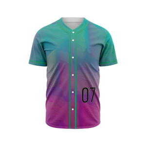 Custom Baseball Jersey Unisex 100% <b>Polyester</b> Geometric Print Breathable Full Sleeve Button Front Player 07 Winter/Autumn Sport - Product Image 5