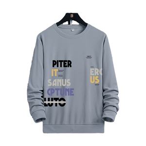 Sweat-shirt unisexe en fibre de bambou 100% solide pour l'hiver, avec broderie en relief pour logo personnalisé ODM, col rond - Product Image 1