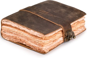 Cuaderno Vintage Encuadernado en Cuero para Mujeres y Hombres - Libro de Sombras - Tamaño A5, 200 Páginas, Bordes Decorativos, Papel de Acuarela, Cuaderno de Dibujo, Regalo - Product Image 3
