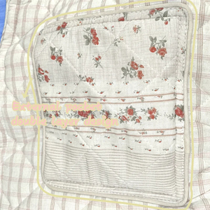 Large Capacity Quilted Cotton Shoulder Tote Bag Women Portable Bag Travel Handbag Handcrafted Tote Bags - Product Image 3