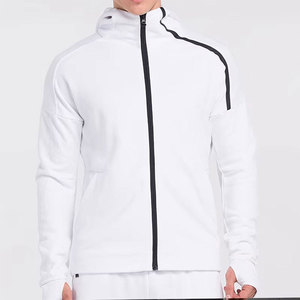 Sudadera con capucha y cremallera para hombre, estilo casual, manga larga, forro polar, ropa de calle, cálida para invierno, con cordón ajustable - Product Image 1