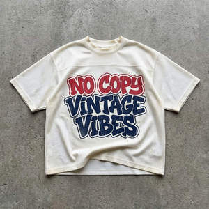 Camisetas Personalizadas Vintage con Logotipo Sólido en la Parte Delantera para Hombre, Corte Regular, Manga Corta, 100% Algodón, Transpirables y Ecológicas - Product Image 4