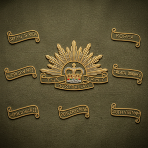 Patch en tissu brodé rectangulaire à coudre, Australie 1901-2001, avec armoiries et motif kangourou et émeu, recto et verso - Product Image 2