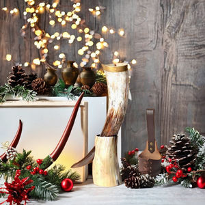 Cuerno para beber de ágata hecho a mano auténtico, estilo náutico, decoración artesanal tallada, técnica pulida de Navidad, artesanías naturales - Product Image 5