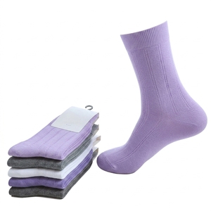 Comfortable Cotton Crew Dress <b>Socks</b> Breathable and Anti-Odor with Spandex Bottom Customizable Daily <b>Socks</b> for Spring Gifts - Product Image 3