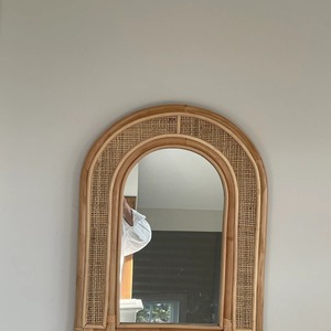 Vintage Rattan <b>Mirror</b> For Bedroom Styling Elegant Natural Frame For Daily Use And Timeless Interior Decor Handcrafted From India - Product Image 5