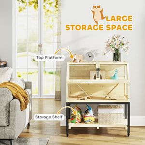 Gabbia per criceti di medie dimensioni su ruote con ripiano portaoggetti, altalene, borraccia, casetta e rampe per criceti nani, gerbilli, criceti siriani e topi da allevamento - Product Image 5