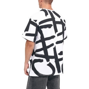 เสื้อยืดโอเวอร์ไซส์ผู้ชายดีไซน์ใหม่ แฟชั่นล่าสุด คุณภาพสูง คอกลม สกรีนโลโก้ตามสั่ง เสื้อยืดโอเวอร์ไซส์พิมพ์ลายสำหรับผู้ชาย - Product Image 6