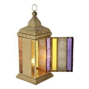 Farol de Metal con Marco de Hierro, Decorativo Vintage, Resistente al Calor, Hecho a Mano, para Navidad, Pascua, Decoración Interior y Exterior para el Hogar y el Jardín - Product Image 3