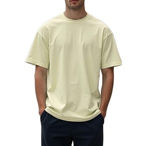 Lâche coupe régulière Boxy blanc Streetwear surdimensionné hommes T-Shirts Baggy grande taille demi manches col rond personnalisé t-shirt respirant - Product Image 3