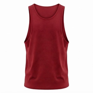 Débardeur uni épais 240 GSM à étiquette privée, avec découpes profondes aux emmanchures, pour l'entraînement musculaire - Product Image 1