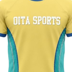 ชุดเสื้อและกางเกงขาสั้นสำหรับเล่นเน็ตบอลสีเหลืองเทอร์ควอยซ์สำหรับผู้ชาย  ผ้าโพลีเอสเตอร์  ชุดกีฬาสำหรับทีม  เหมาะสำหรับการแข่งขันและการฝึกซ้อม  ชุดออกกำลังกายเพื่อประสิทธิภาพสูง - Product Image 5