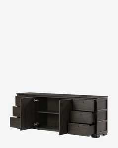 Modern Solid Wood Sideboard Cabinet Minimalist Wooden Storage Cabinet <b>Buffet</b> Console <b>Table</b> Living Room - Product Image 5