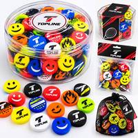 Amortisseurs de vibrations pour raquettes de tennis Topline, lot de 2, jaune et rouge, emballage blister, accessoire pour raquettes de tennis