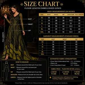 Black <b>Red</b> Embroidered Formal Evening Gown Suit for Women Designer Party Wear Floor-Length Dress <b>Sequins</b> Sheer Sleeves Indian - Product Image 6