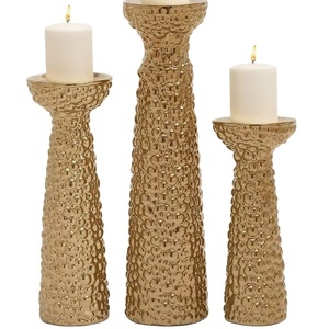 ชุดเชิงเทียนทรงสูงสีทอง3ชิ้นสำหรับตกแต่งเชิงเทียนโลหะสำหรับงานแต่งงานงานเลี้ยงโต๊ะหรูหราตกแต่งบ้านแบบทันสมัย - Product Image 1