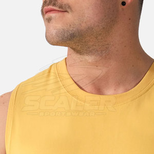 Classic Casual Sportswear <b>Men</b> Gym <b>Singlet</b> Regular Fit Sleeveless Breathable Quick Dry Polyester/Cotton Shirt <b>for</b> Fitness - Product Image 6
