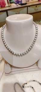Collier de perles d'eau douce naturelles, bijoux en perles faits à la main, collier élégant et classique pour femmes, vente en gros - Product Image 5
