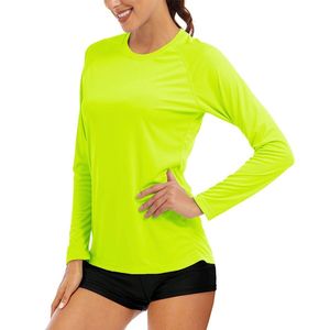 Camiseta Unisex de Manga Larga Verde Neón de Secado Rápido con Protección Solar UPF 50, Color Sólido, con Logotipo Frontal, para Actividades al Aire Libre, 100% - Product Image 6