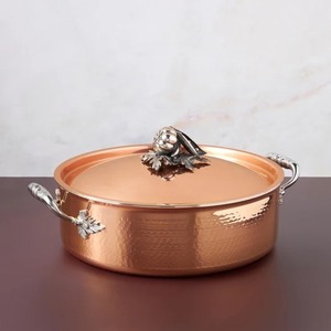 Ensemble de casseroles en cuivre 4 pièces, pot en laiton avec couvercle et poignées en acier inoxydable, design vintage, lavage à la main uniquement, pot de cuisson - Product Image 3