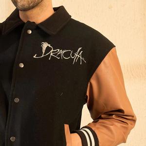 Blouson universitaire de baseball pour homme, style urbain hivernal, respirant, couleur et taille personnalisables, col montant, logo frontal - Product Image 4