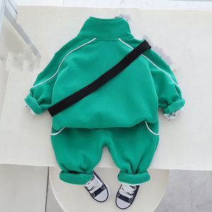 Conjunto Deportivo Infantil de 2 Piezas, Estampado y Liso, Personalizable, Transpirable, Ecológico, de Secado Rápido, 100% Algodón, Ropa Urbana - Product Image 3
