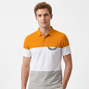 Herren Baumwoll-Hemd mit Kurzen Ärmeln, Farbblockdesign, Lässig, Atmungsaktiv, Einfarbig, mit Tasche, Regular Fit, 180g - Product Image 4
