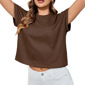 T-shirt court de haute qualité pour femme, coupe ample, style streetwear, imprimé, en coton, pour l'été et les tenues décontractées - Product Image 4