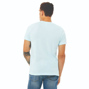 Camiseta de Punto Sólida para Hombre, Manga Corta, Cuello Redondo, Ropa Deportiva, Fitness, Venta al Por Mayor, Personalizable, Transpirable, Secado Rápido, 100% - Product Image 3