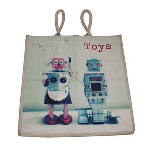 <b>Large</b> Storage <b>Bags</b> for Hospitality Industry Printed Design Padded Rope Handle PP Laminated Canvas Laundry <b>Bag</b> for Promotion - Product Image 4