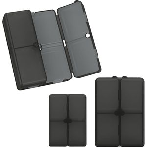 กล่องใส่ยาพกพาแบบพับได้ 7 ช่อง 2 ชิ้น พร้อมช่องใส่ในกระเป๋า - Product Image 1