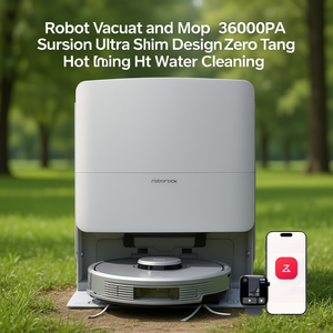 Robot Vacuum and Mop with 36000Pa Suction Ultra Slim Design <b>Zero</b> Tangling Hot Water Cleaning - Product Image 3