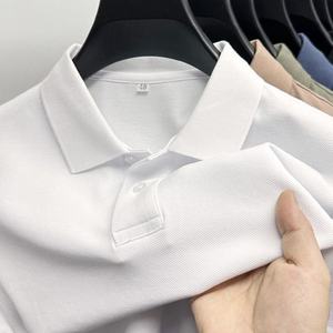 Chemise décontractée et professionnelle pour homme en tissu tricoté solide de haute qualité, en spandex et polyester, 220 GSM, respirante, à manches courtes - Product Image 6