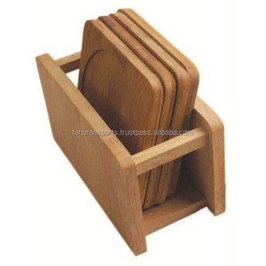 ที่รองแก้วไม้สไตล์พรีเมี่ยมสำหรับใส่เครื่องดื่ม - Product Image 1