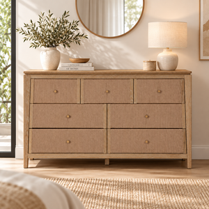 ELYSIUM-Commode en bois 7 tiroirs, nouveauté au meilleur prix, meubles de chambre à coucher en bois massif de chêne/pin/acacia - Product Image 6