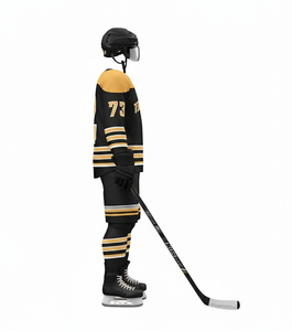 Usine OEM d'uniformes de hockey sur glace professionnels |   Maillots de hockey en maille 100% polyester avec logo personnalisé imprimé |   Vente en gros Respirant - Product Image 6