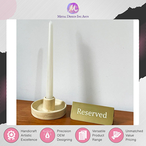 India Origin Vendor Selling Top Grade Reserve Sign Metal Brass Double Sided Table Sign <b>Name</b> <b>Plate</b> for Wedding Decoration Usage - Product Image 5