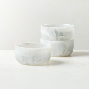 Bol en résine design moderne, bol à salade décoratif, en résine époxy blanche, 3 bols au prix le plus bas - Product Image 1