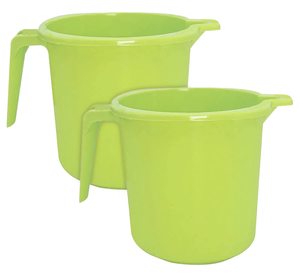 Square <b>Large</b> Plastic Bathroom Mug 2 Litre Green 50KM0849 - Product Image 1