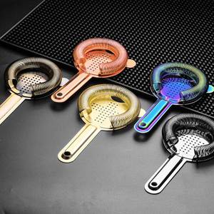 Premium Colored PVD Coating Dishwasher <b>Safe</b> SS304 Stainless Steel High Density Spring Bar Cocktail Calabrese Hawthorne Strainer - Product Image 2