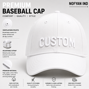 ผู้ผลิตหมวกเบสบอลคุณภาพพรีเมียมแบบกำหนดเอง ขายส่งหมวกปักลายพิมพ์แบบ Snapback รับผลิตแบบ OEM ODM หมวกกีฬาพร้อมโลโก้ตามสั่ง - Product Image 1