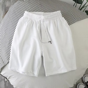 <b>Men</b> Solid Color Cotton Drawstring Shorts Regular Fit Breathable Swim <b>Trunk</b> Green - Product Image 3