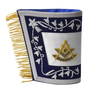 Manchettes Maçonniques Premium Blue Lodge – Franges Dorées de Maître Ancien Cérémonial, Régalia Maçonnique Personnalisée - Product Image 2