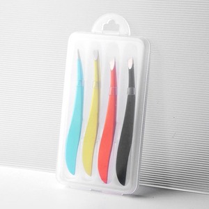 BAFA SURGICAL INSTRUMENTS Kit de 4 Pinzas Profesionales de Acero Inoxidable de Colores con Punta Recta, Ligeras y Duraderas para Cejas - Product Image 6