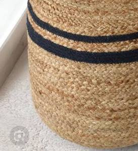 ปอกระเจาและคอตตอนถักด้วยมือ2ชิ้นสำหรับตกแต่งทำจากอินเดียดีไซน์ทันสมัยเป็นพิเศษ - Product Image 2