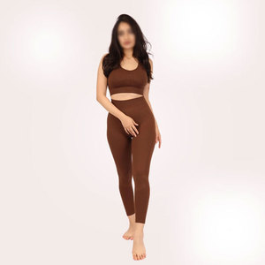 Ensemble de sport tendance, respirant, léger et confortable pour la course et le fitness : Legging taille haute et brassière de sport – Meilleur fournisseur - Product Image 1